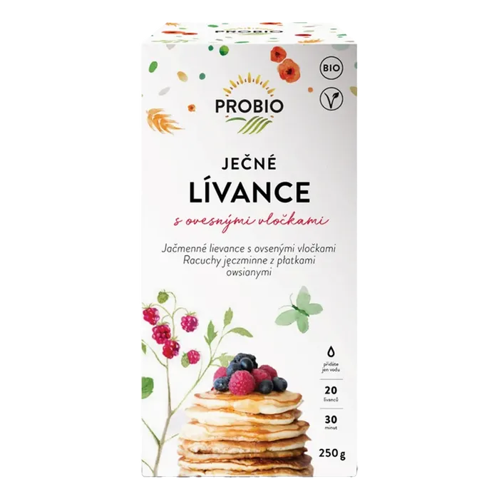 PROBIO Lívance ječné s ovesnými vločkami 250g BIO